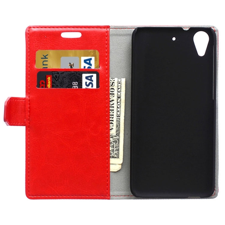 For HTC Desire 626 Crazy Horse Texture Horizontal Flip Magnetic Buckle Leather Case with Holder & Card Slots & Wallet