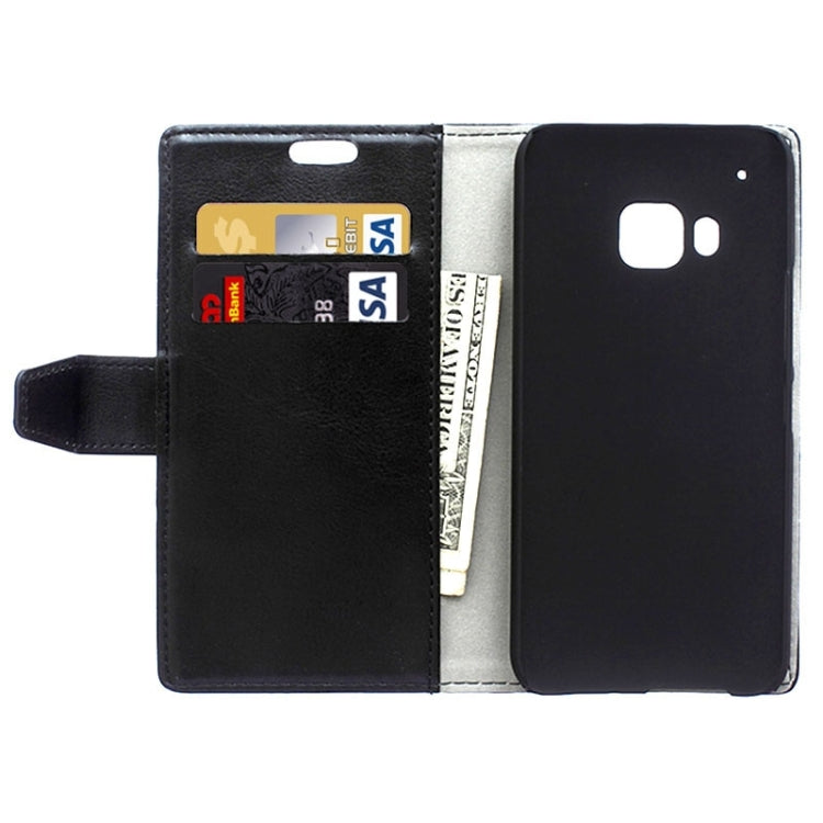 For HTC One M9 Crazy Horse Texture Horizontal Flip Magnetic Buckle Leather Case with Holder & Card Slots & Wallet
