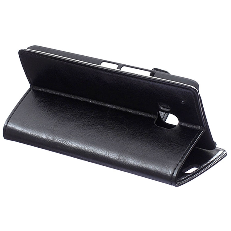 For HTC One M9 Crazy Horse Texture Horizontal Flip Magnetic Buckle Leather Case with Holder & Card Slots & Wallet