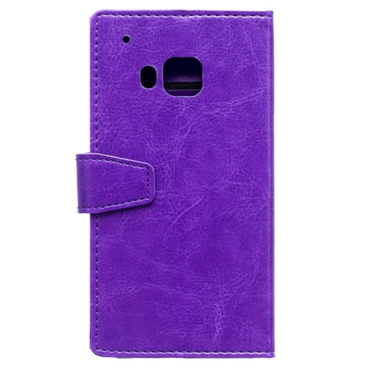 For HTC One M9 Crazy Horse Texture Horizontal Flip Magnetic Buckle Leather Case with Holder & Card Slots & Wallet