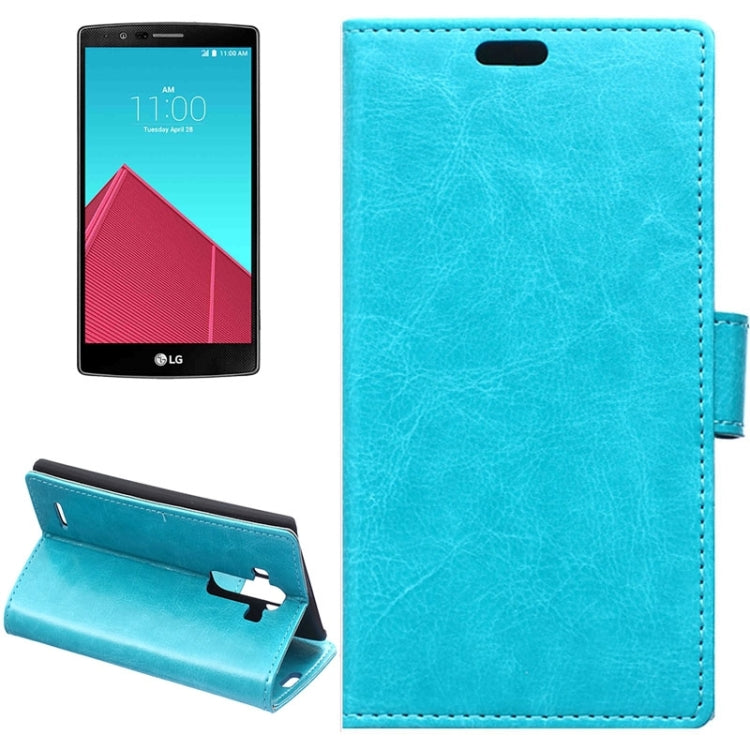 Crazy Horse Texture Horizontal Flip Solid Color Magnetic Buckle Leather Case with Holder & Card Slots & Wallet for LG G4 / H815