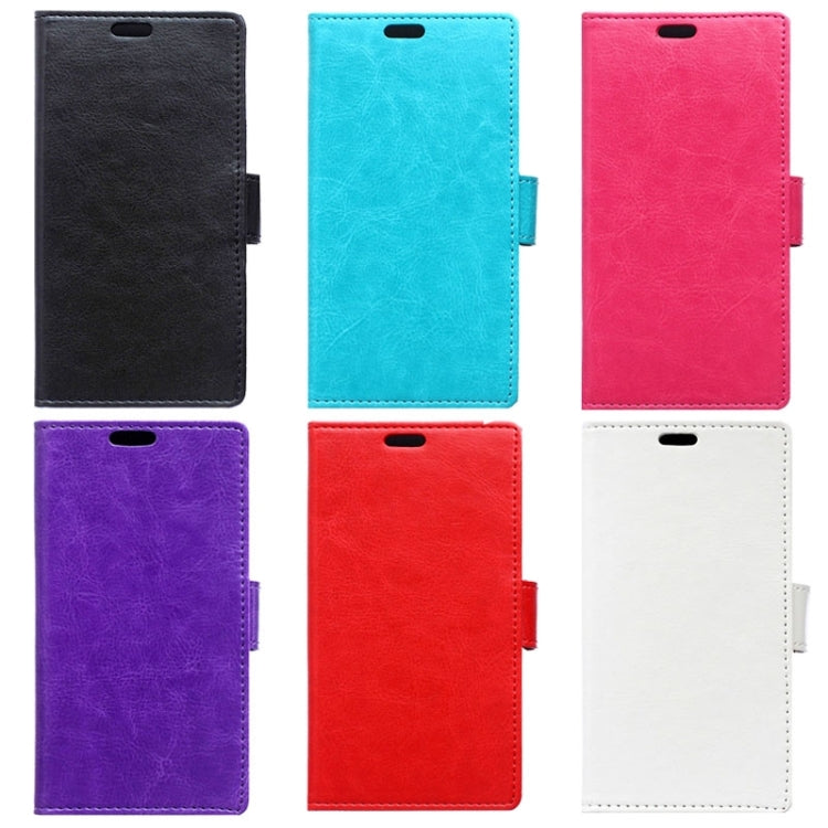 Crazy Horse Texture Horizontal Flip Solid Color Magnetic Buckle Leather Case with Holder & Card Slots & Wallet for Sony Xperia E4