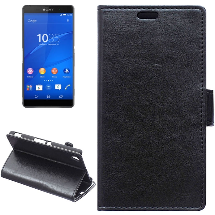 Crazy Horse Texture Horizontal Flip Solid Color Magnetic Buckle Leather Case with Holder & Card Slots & Wallet for Sony Xperia Z4