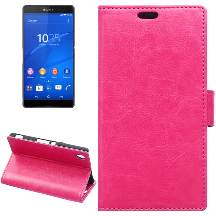 Crazy Horse Texture Horizontal Flip Solid Color Magnetic Buckle Leather Case with Holder & Card Slots & Wallet for Sony Xperia Z4