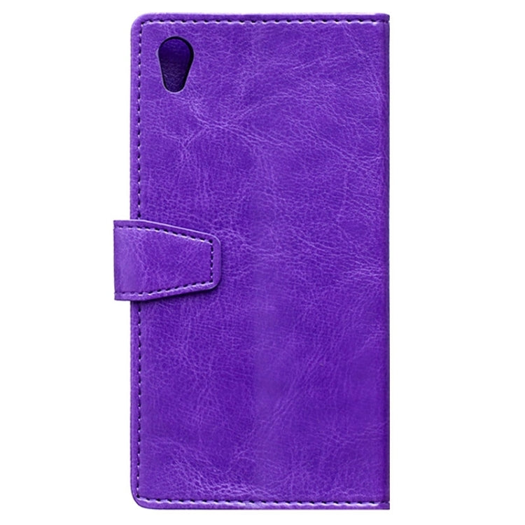 Crazy Horse Texture Horizontal Flip Solid Color Magnetic Buckle Leather Case with Holder & Card Slots & Wallet for Sony Xperia Z4