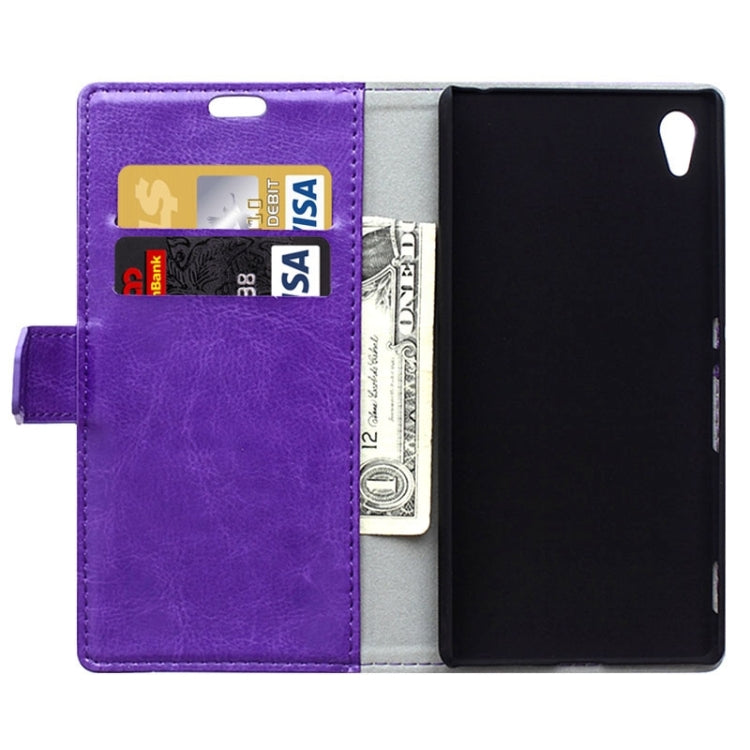 Crazy Horse Texture Horizontal Flip Solid Color Magnetic Buckle Leather Case with Holder & Card Slots & Wallet for Sony Xperia Z4