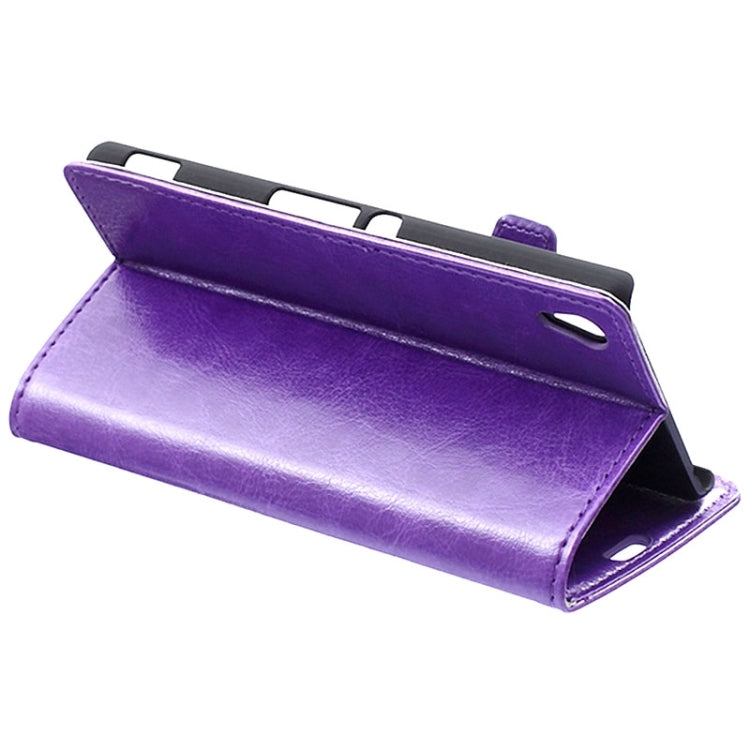 Crazy Horse Texture Horizontal Flip Solid Color Magnetic Buckle Leather Case with Holder & Card Slots & Wallet for Sony Xperia Z4