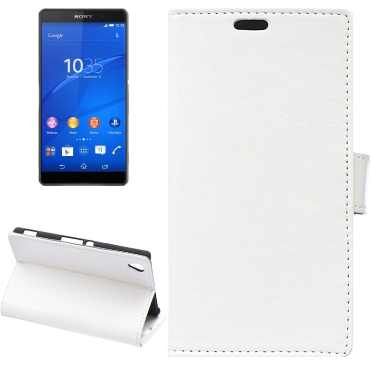 Crazy Horse Texture Horizontal Flip Solid Color Magnetic Buckle Leather Case with Holder & Card Slots & Wallet for Sony Xperia Z4