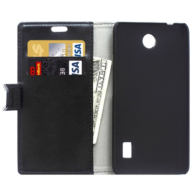 Crazy Horse Texture Horizontal Flip Solid Color Magnetic Buckle Leather Case with Holder & Card Slots & Wallet for Huawei Ascend Y635