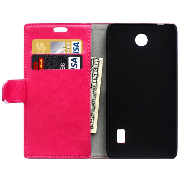 Crazy Horse Texture Horizontal Flip Solid Color Magnetic Buckle Leather Case with Holder & Card Slots & Wallet for Huawei Ascend Y635