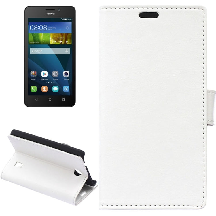Crazy Horse Texture Horizontal Flip Solid Color Magnetic Buckle Leather Case with Holder & Card Slots & Wallet for Huawei Ascend Y635