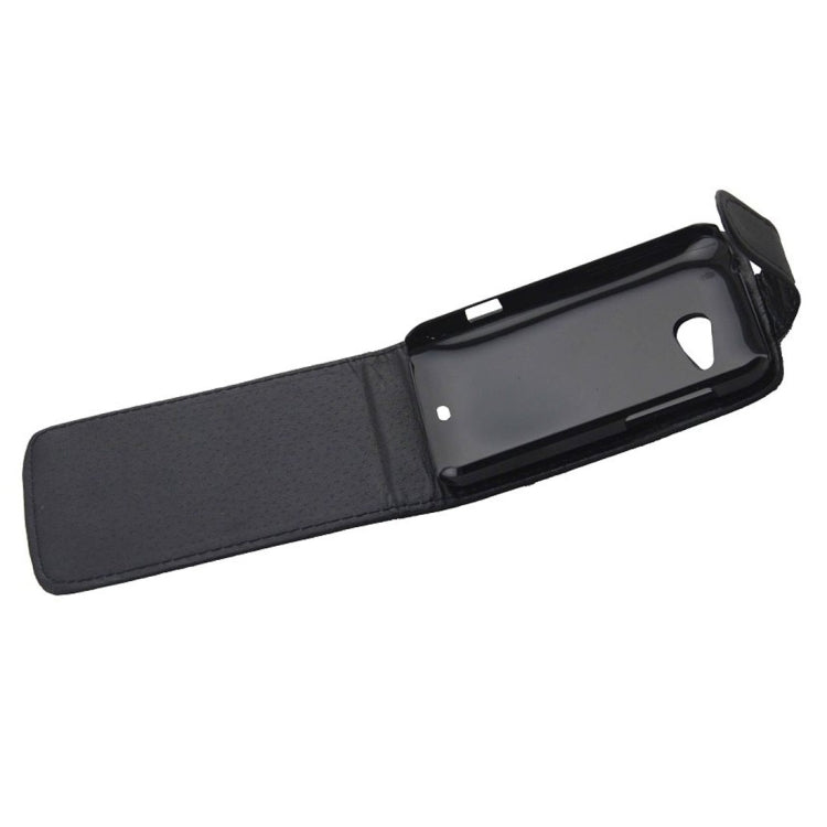 For HTC Desire 200 Vertical Flip Magnetic Snap Leather Case(Black)