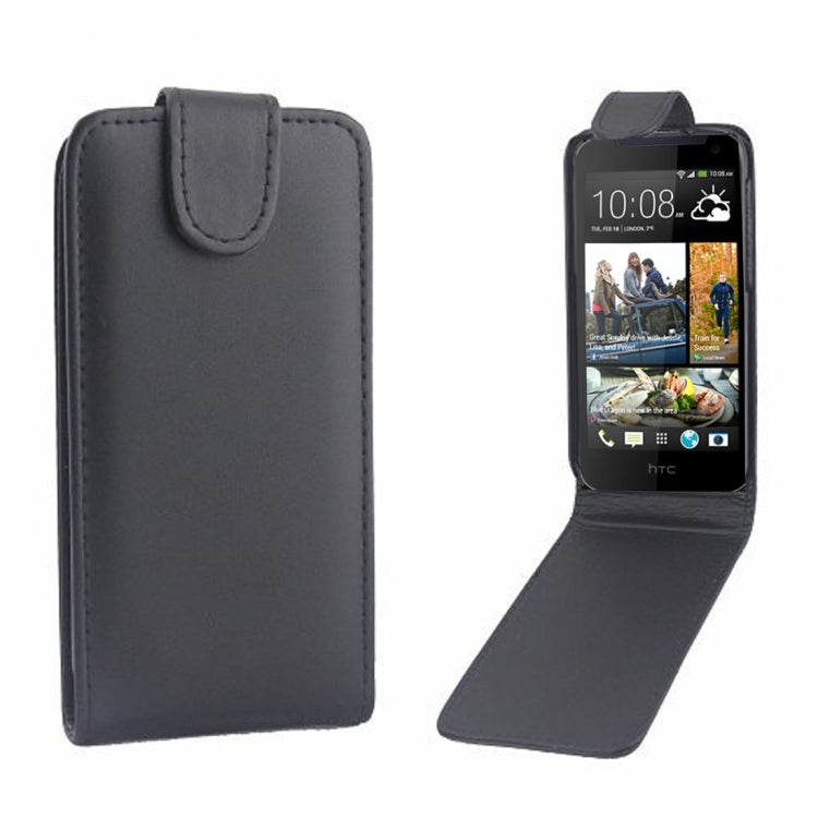 For HTC Desire 310 Vertical Flip Magnetic Snap Leather Case(Black)