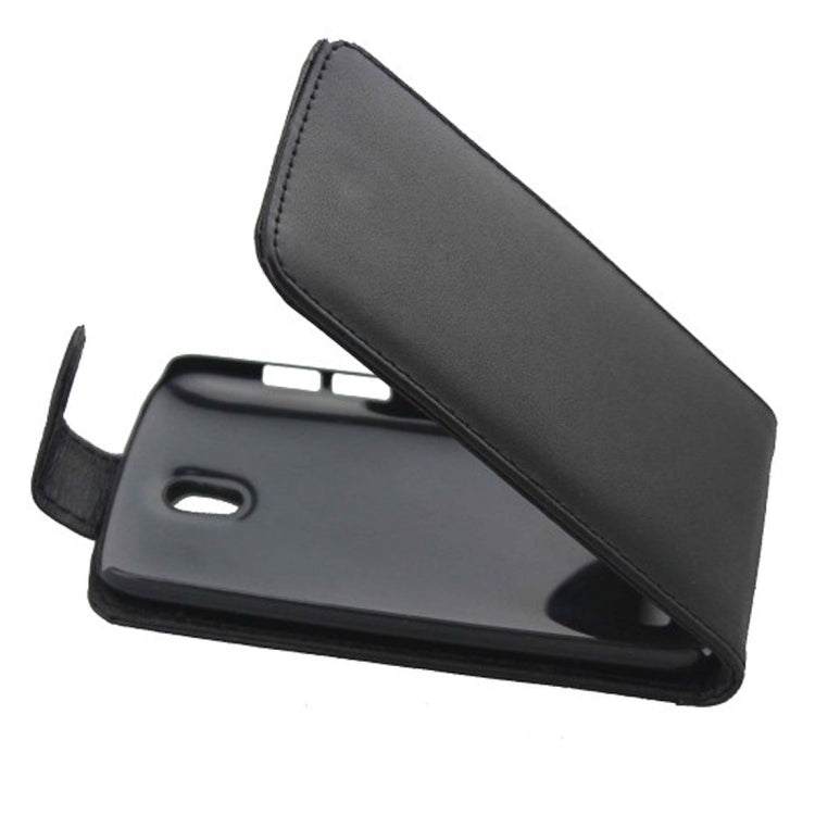 For HTC Desire 500 / 506e Vertical Flip Magnetic Snap Leather Case(Black)