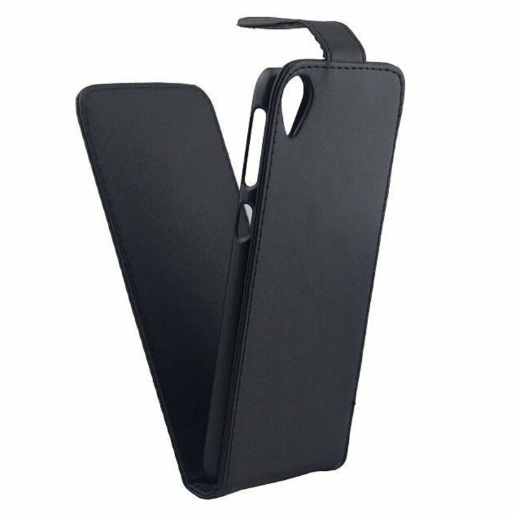 For HTC Desire 820 Vertical Flip Magnetic Snap Leather Case(Black)