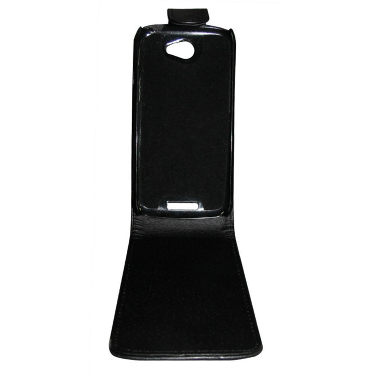 For HTC One S / Z520e Vertical Flip Magnetic Snap Leather Case(Black)