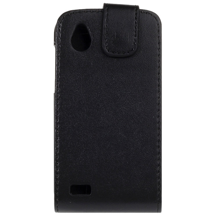For HTC Desire V / T328W Vertical Flip Magnetic Snap Leather Case(Black)