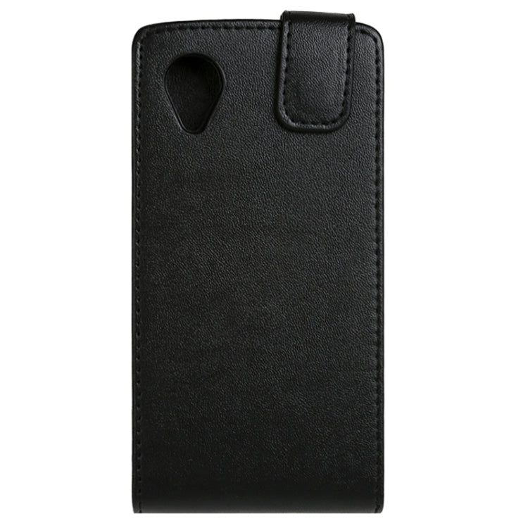 For LG Optimus G Pro / E980 Vertical Flip Magnetic Snap Leather Case(Black)