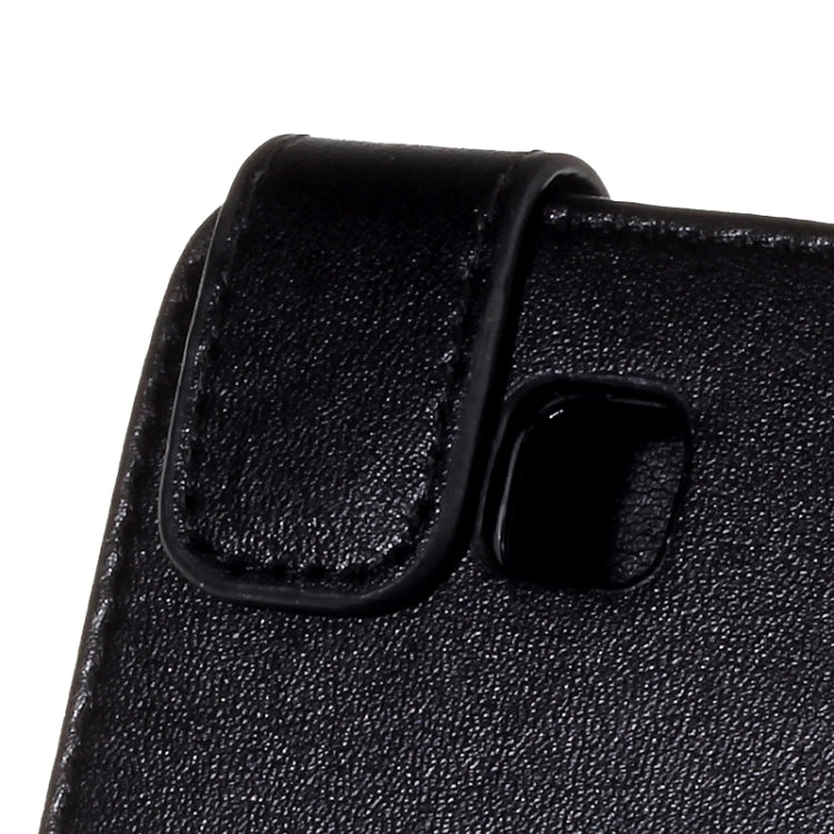 Vertical Flip Magnetic Snap Leather Case for LG Optimus F5 / P875(Black)