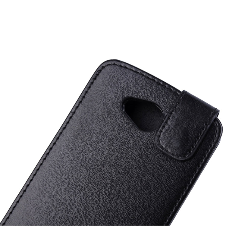 Vertical Flip Magnetic Snap Leather Case for LG F60 / D392 / Ls660(Black)