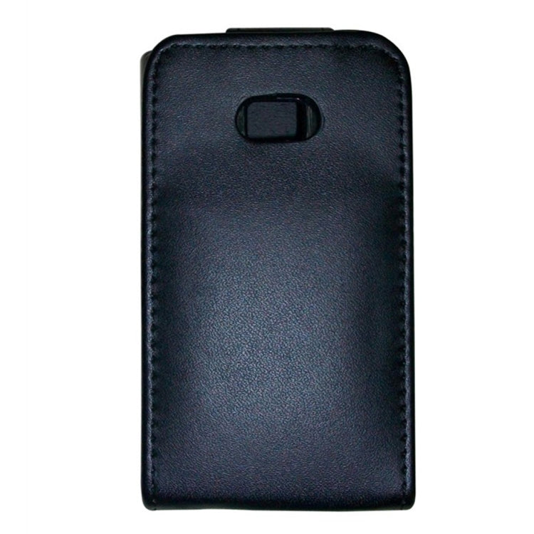 Vertical Flip Magnetic Snap Leather Case for LG Optimus L3 / E400(Black)