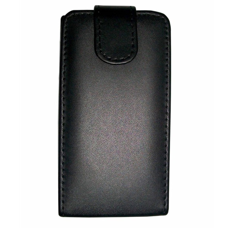 Vertical Flip Magnetic Snap Leather Case for LG Optimus L5 / E610(Black)