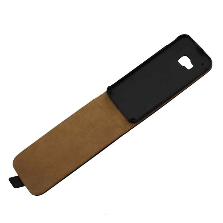 For HTC One M9 Vertical Flip Magnetic Button Leather Case