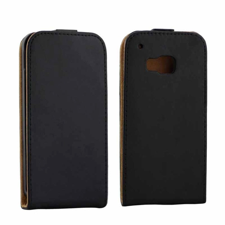 For HTC One M9 Vertical Flip Magnetic Button Leather Case