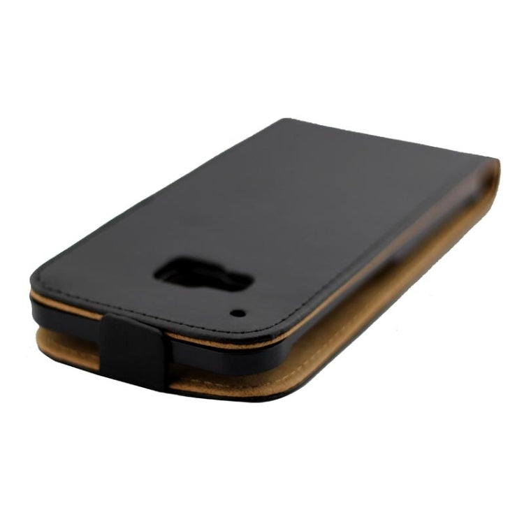 For HTC One M9 Vertical Flip Magnetic Button Leather Case