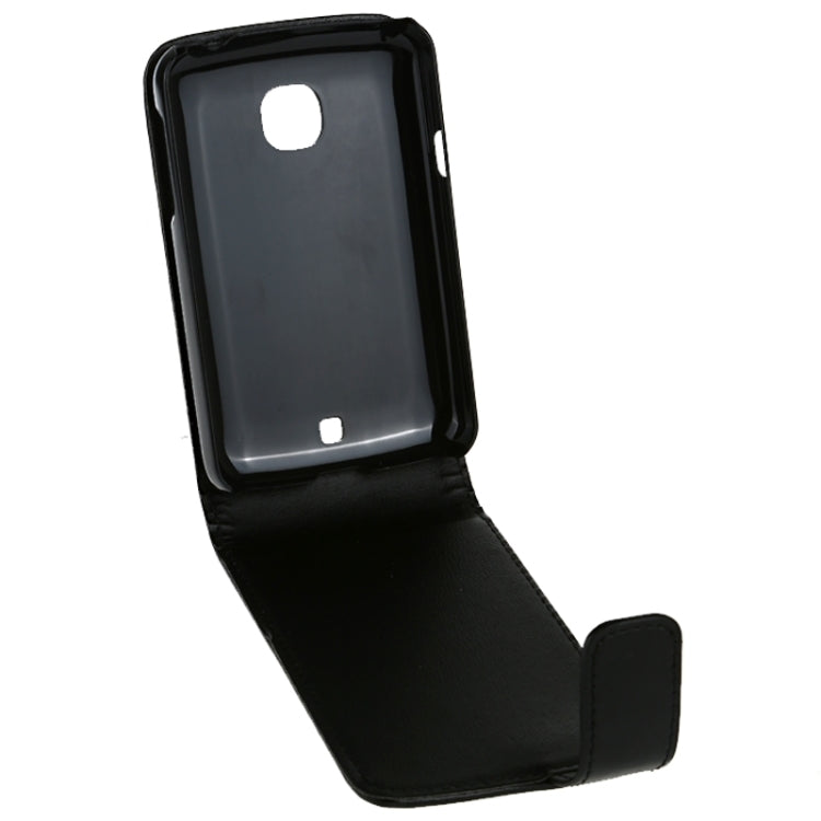 For LG L30 Vertical Flip Magnetic Snap Leather Case(Black)