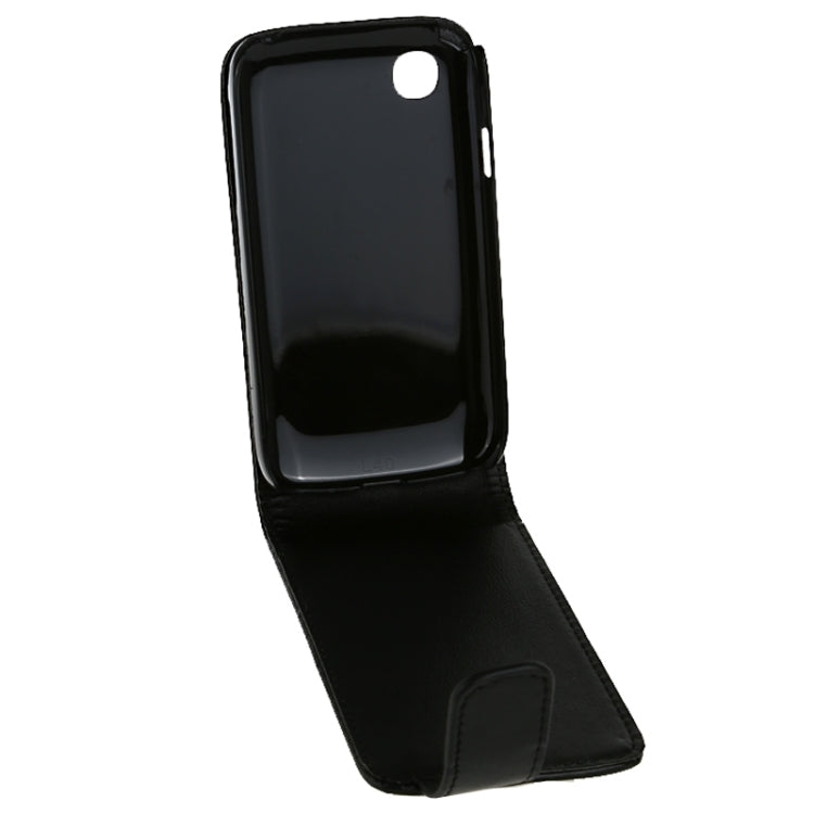For LG L35 Vertical Flip Magnetic Snap Leather Case(Black)