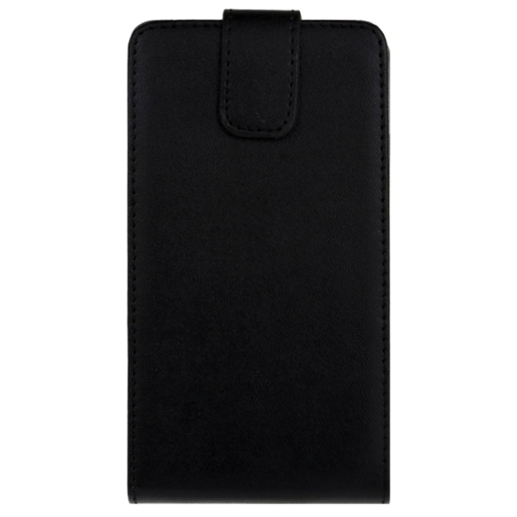 For LG L60 / L60-X145 Vertical Flip Magnetic Snap Leather Case(Black)