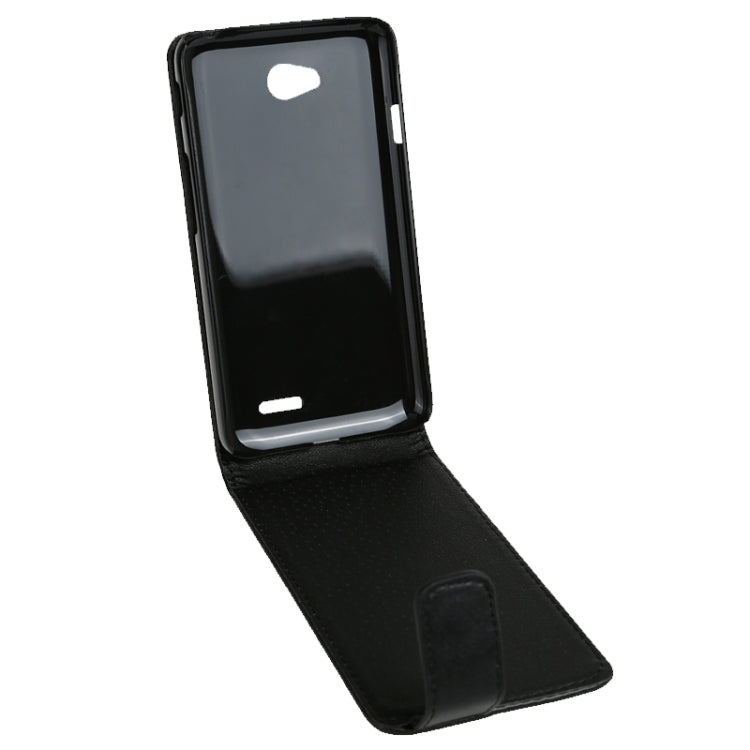 For L70 / Dual D325 / D320N Vertical Flip Magnetic Snap Leather Case(Black)
