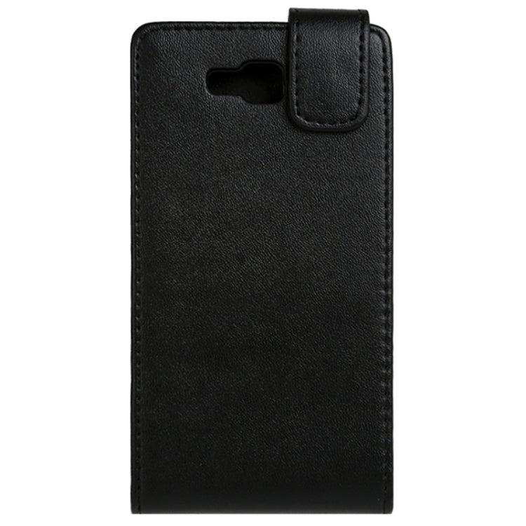 Vertical Flip Magnetic Snap Leather Case for LG Optimus L9II / D605(Black)