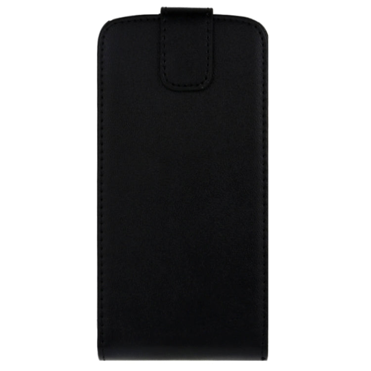 Vertical Flip Magnetic Snap Leather Case for Huawei Ascend Y520(Black)