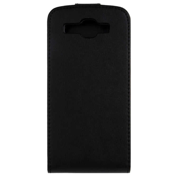 Vertical Flip Magnetic Snap Leather Case for Huawei Ascend Y520(Black)