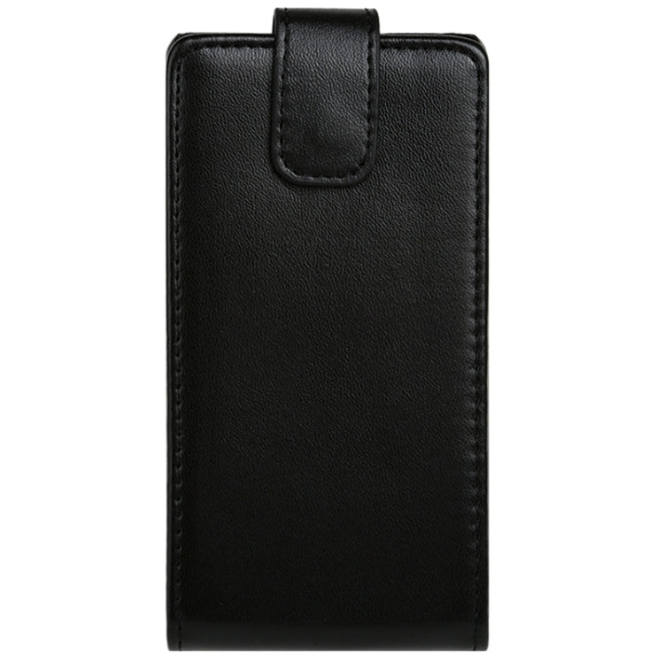 Vertical Flip Magnetic Snap Leather Case for Huawei Ascend Y300 / T8833(Black)