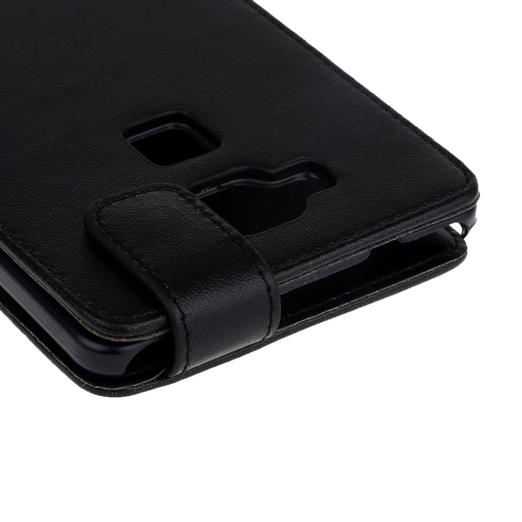Vertical Flip Magnetic Snap Leather Case for Huawei Ascend Mate 7(Black)