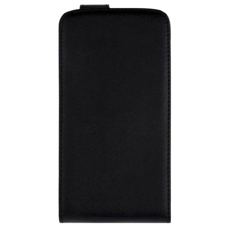 Vertical Flip Magnetic Snap Leather Case for Huawei Ascend G7(Black)