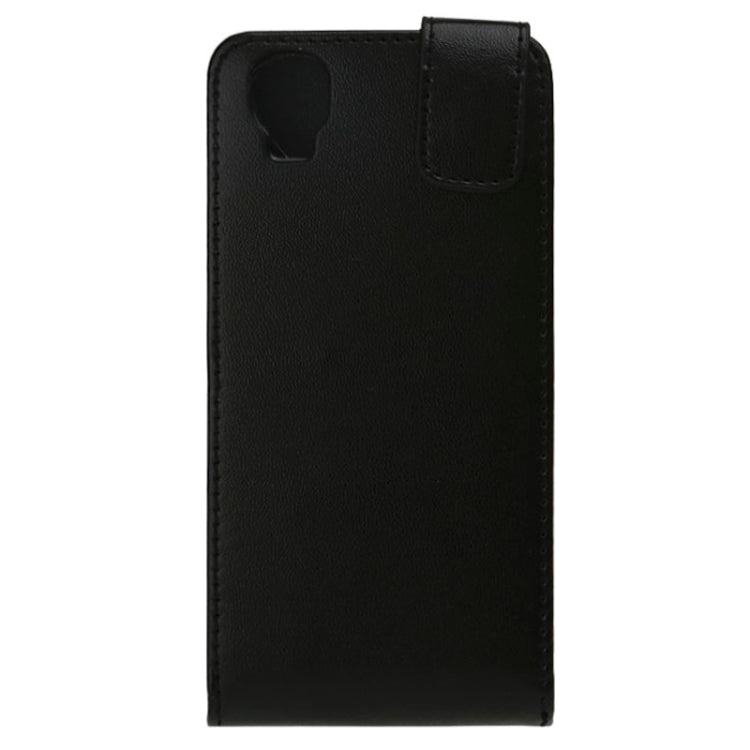 Vertical Flip Magnetic Snap Leather Case for Wiko Fizz(Black)