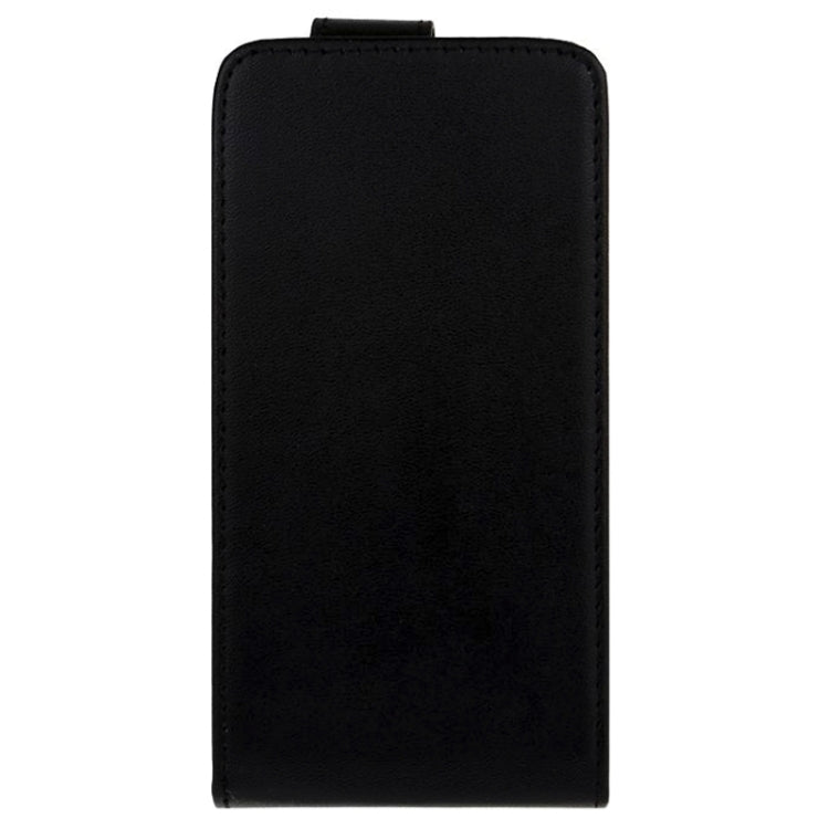 Vertical Flip Magnetic Snap Leather Case for Wiko Sunset(Black)