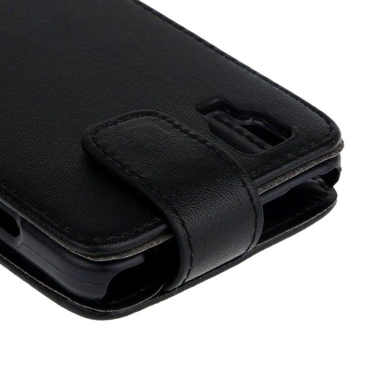 Vertical Flip Magnetic Snap Leather Case for Wiko Sunset(Black)