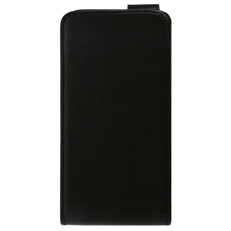 Vertical Flip Magnetic Snap Leather Case for Wiko Wax(Black)