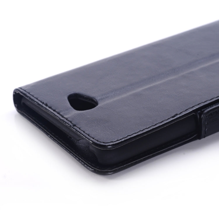 Oil Skin Texture Horizontal Flip Leather Case with Holder & Card Slots & Wallet & Side Chains for Sony Xperia E4