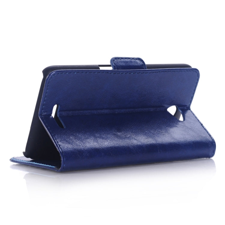 Oil Skin Texture Horizontal Flip Leather Case with Holder & Card Slots & Wallet & Side Chains for Sony Xperia E4