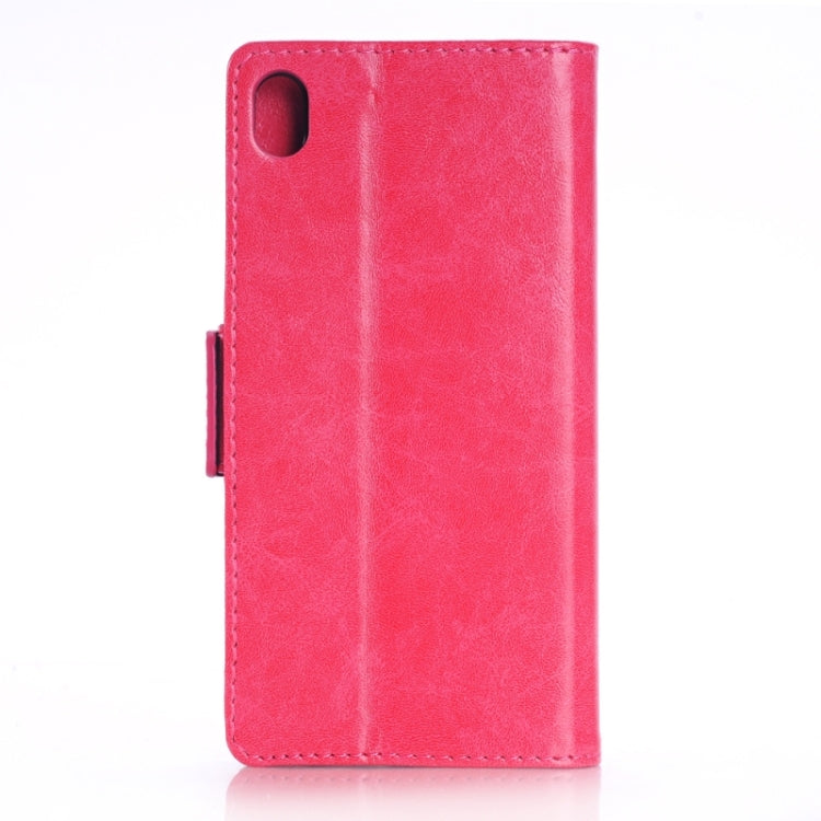 Oil Skin Texture Horizontal Flip Leather Case with Holder & Card Slots & Wallet & Side Chains for Sony Xperia M4 Aqua