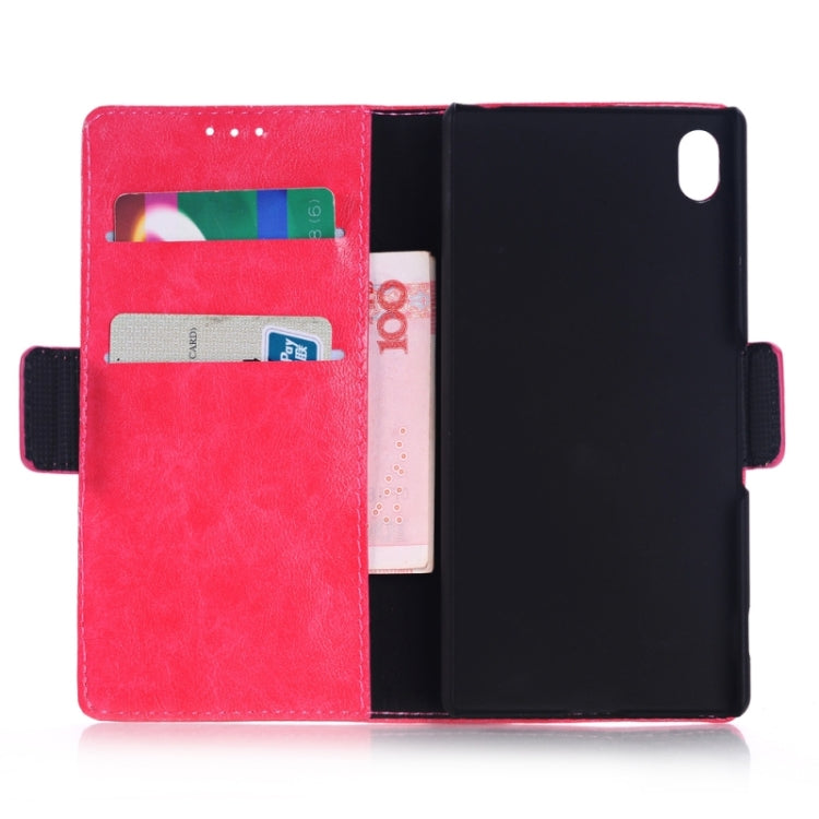 Oil Skin Texture Horizontal Flip Leather Case with Holder & Card Slots & Wallet & Side Chains for Sony Xperia M4 Aqua
