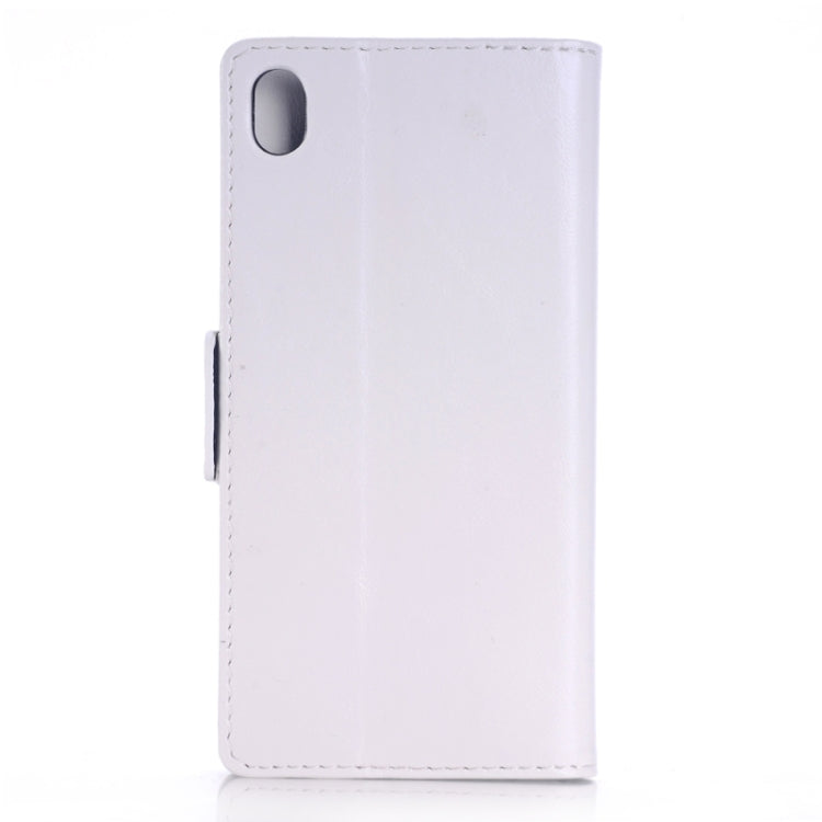 Oil Skin Texture Horizontal Flip Leather Case with Holder & Card Slots & Wallet & Side Chains for Sony Xperia M4 Aqua