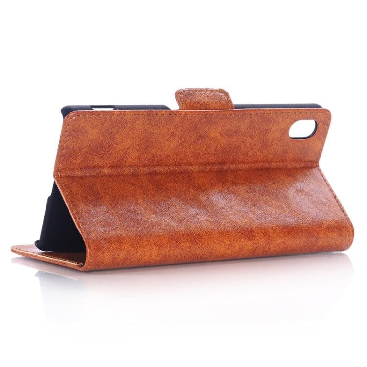 Oil Skin Texture Horizontal Flip Leather Case with Holder & Card Slots & Wallet & Side Chains for Sony Xperia M4 Aqua