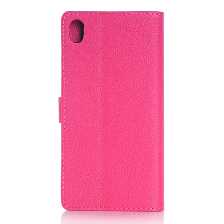 Litchi Texture Horizontal Flip Leather Case with Holder & Card Slots & Wallet & Side Chains for Sony Xperia M4 Aqua